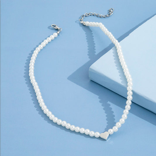 PEARL HEART NECKLACE