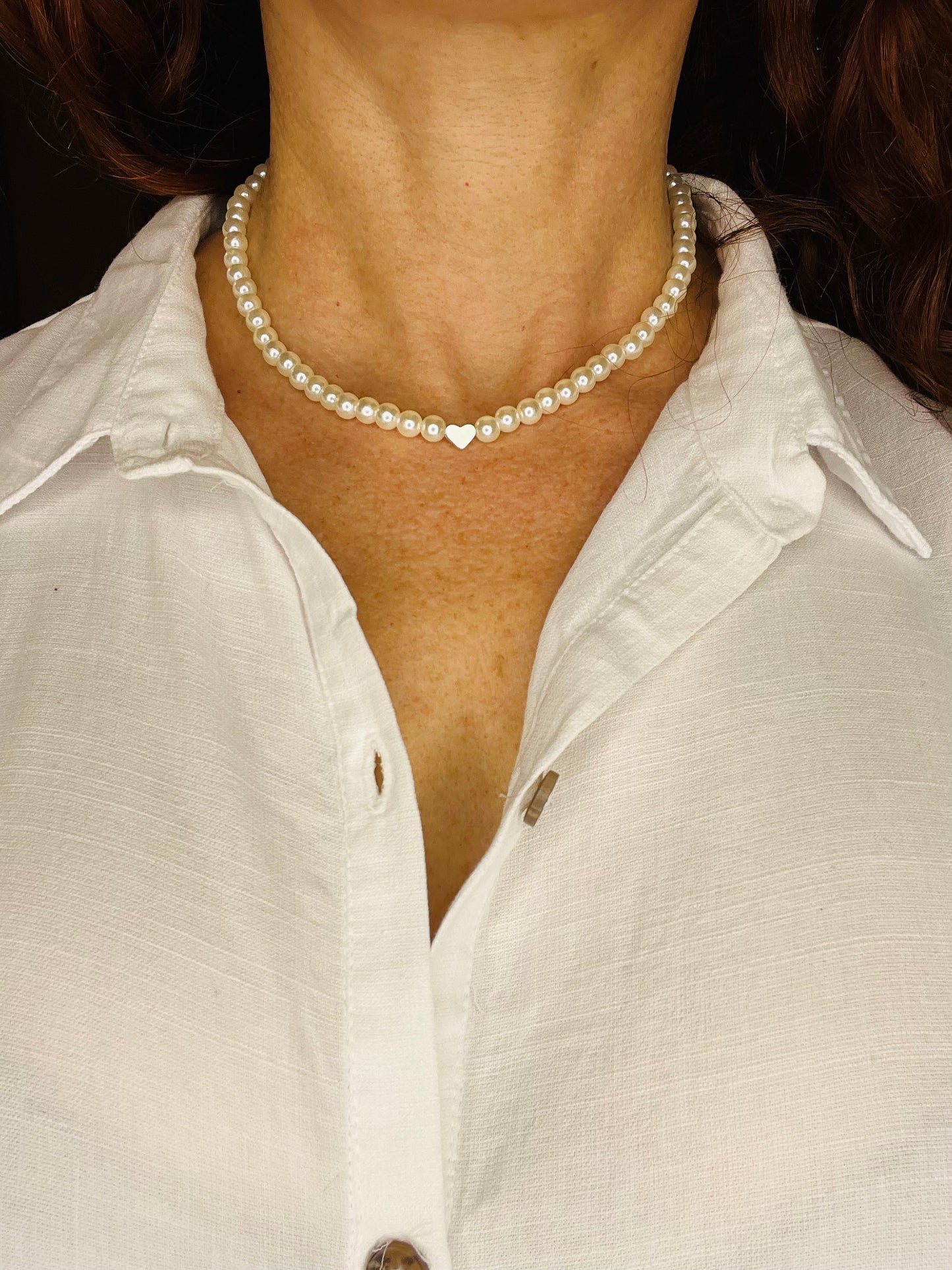 PEARL HEART NECKLACE