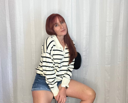 STRIPE SWEATER TOP